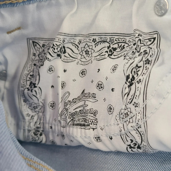 Vintage Signature Levi Straus Pattern Jeans Women Blue Denim 37X34 - Picture 7 of 10